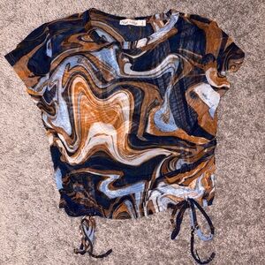 Stylish Women's Swirl Print Top